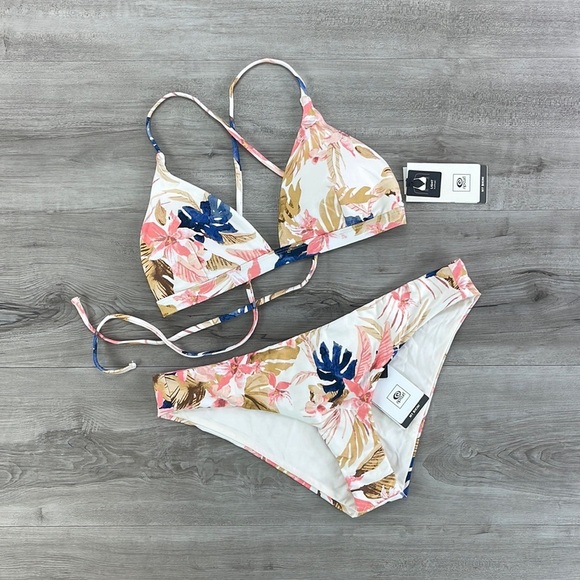 ☀️RIP CURL☀️ SUNSET DRIFT X BACK TRI SUNSET WAVES GOOD HIPSTER BIKINI SET - Picture 2 of 15